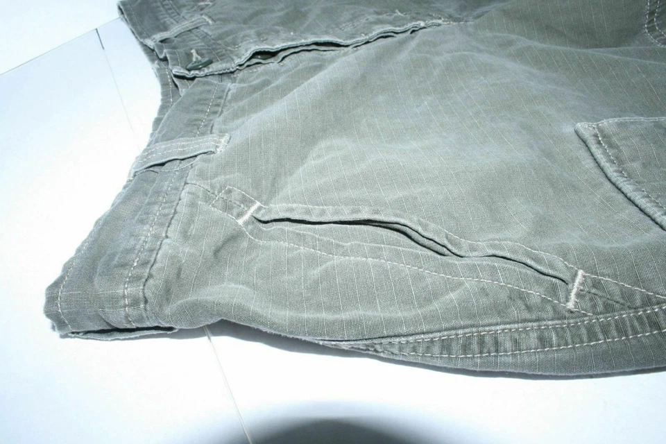 J. Pantalones Cortos Carga Crew Chinos - Talla 4 Caqui Verde Oliva 4.25" Entrepierna 100% Algodón Foto 4 de 4