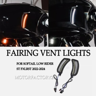 Amber LED Fog Light & Turn Signal For Harley Softail Low Rider ST & El Diablo 2022-2025 — Direct OEM Replacement, Smoked Lens - View #6