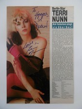 Terri Nunn "Berlin" Autogramm signed A4 Magazinbild