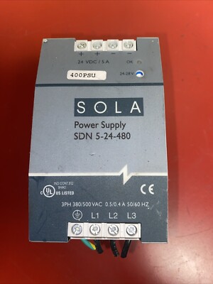 Sola SDN 5-24-480 Power Supply 380/500VAC 0.5/0.4A 3PH 50/60Hz