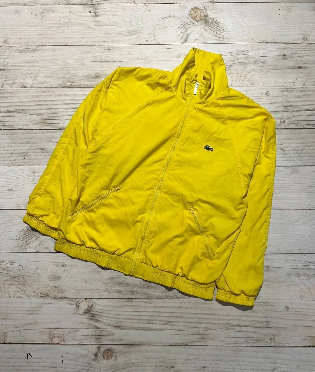 Vintage Lacoste Sport Track Training Y2K Drill Nylon Yellow Size M |