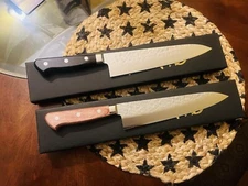 Takamura 210mm Chromax  and  Vg 10 Hammered gyuto.     2 Amazing Knifes