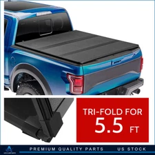 Hard Tri-Fold Tonneau Cover Fit For 15-20 Ford F-150 5.5ft Truck Bed Cover