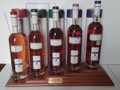ROYER Cognac Flasche Brennereien Sammlung feines Holz