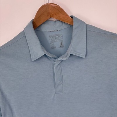 Patagonia Capilene Cool Trail Polo Shirt Mens XL Blue Technical Performance