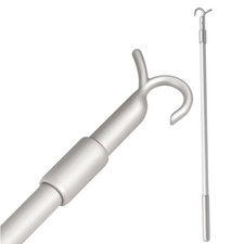 Loft Ladder Pole with Hook, Window Rod Opener, 10W x 10H cm, Silver 