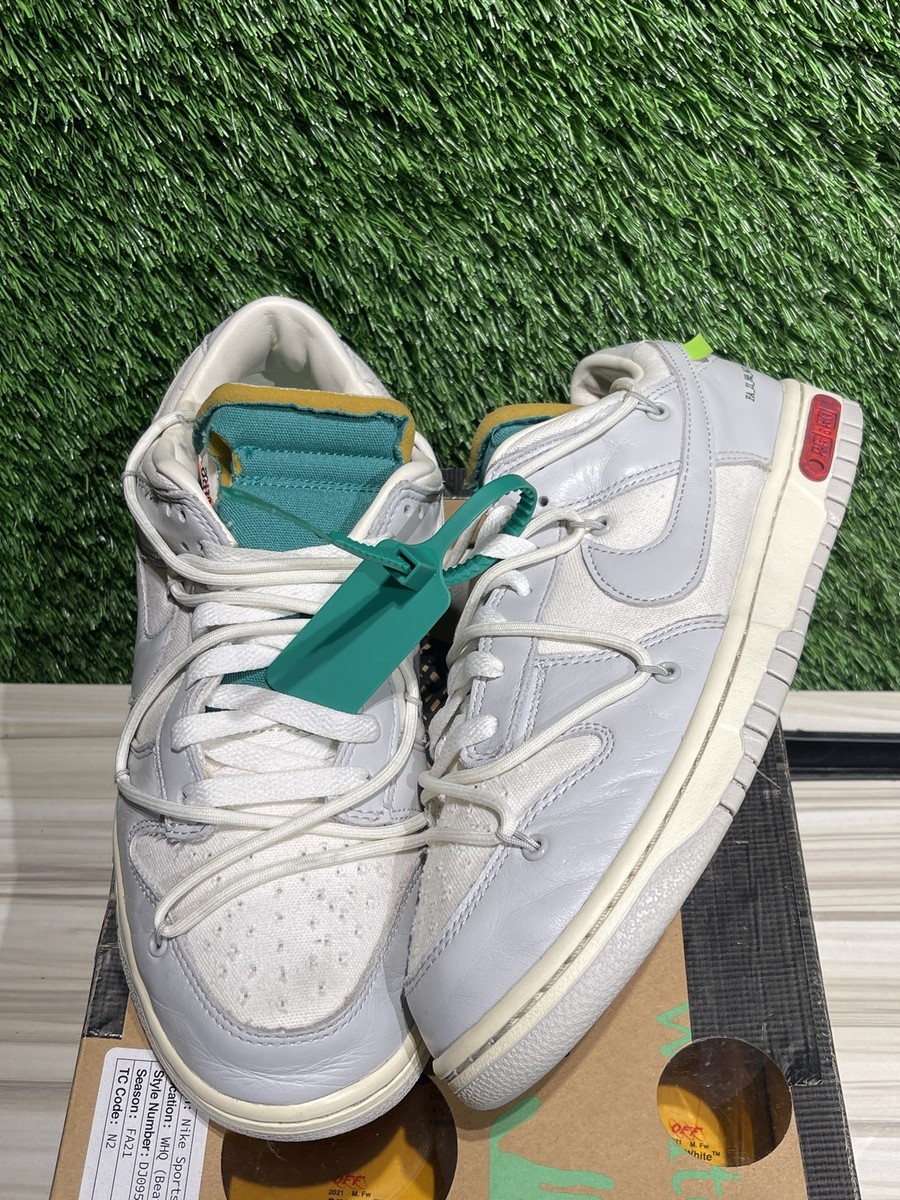 Size 10 - Off-White x Nike Dunk Low Lot 25 of 50 for sale online