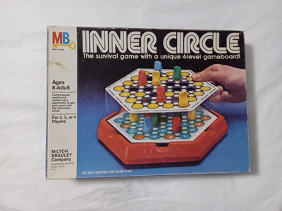 Vintage 1981 Inner Circle Board Game Milton Bradley Missing Rubber Feet 