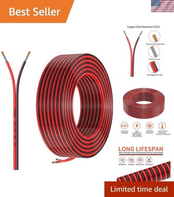 20 Gauge 2 Conductors 30FT Electrical Wire, Red Black Cable, Flexible Low Vol...