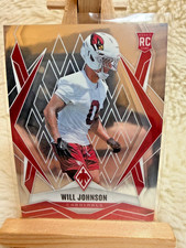 2025 Panini Phoenix Will Johnson #221 Arizona Cardinals NFL Rookie RC