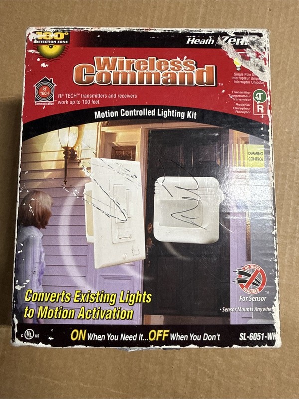 Heath Zenith Wireless Command motion controlled lighting kit.