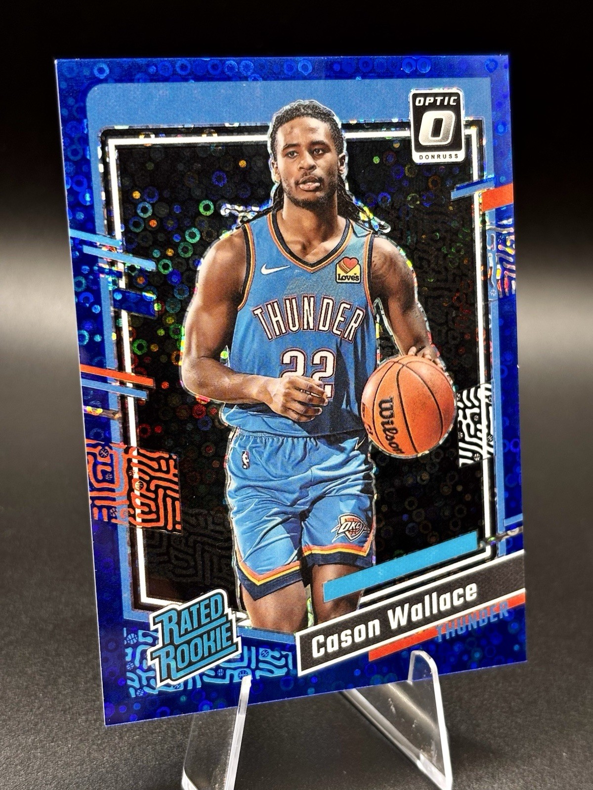 2023-24 Donruss Optic - Cason Wallace #218 Blue Fast Break Prizm /49 (RC)