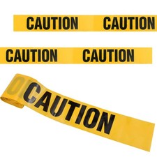 Warnband Gelb Schwarz, 7,5cm x 20m, Absperrband, Sicherheit, Gefahrenzone