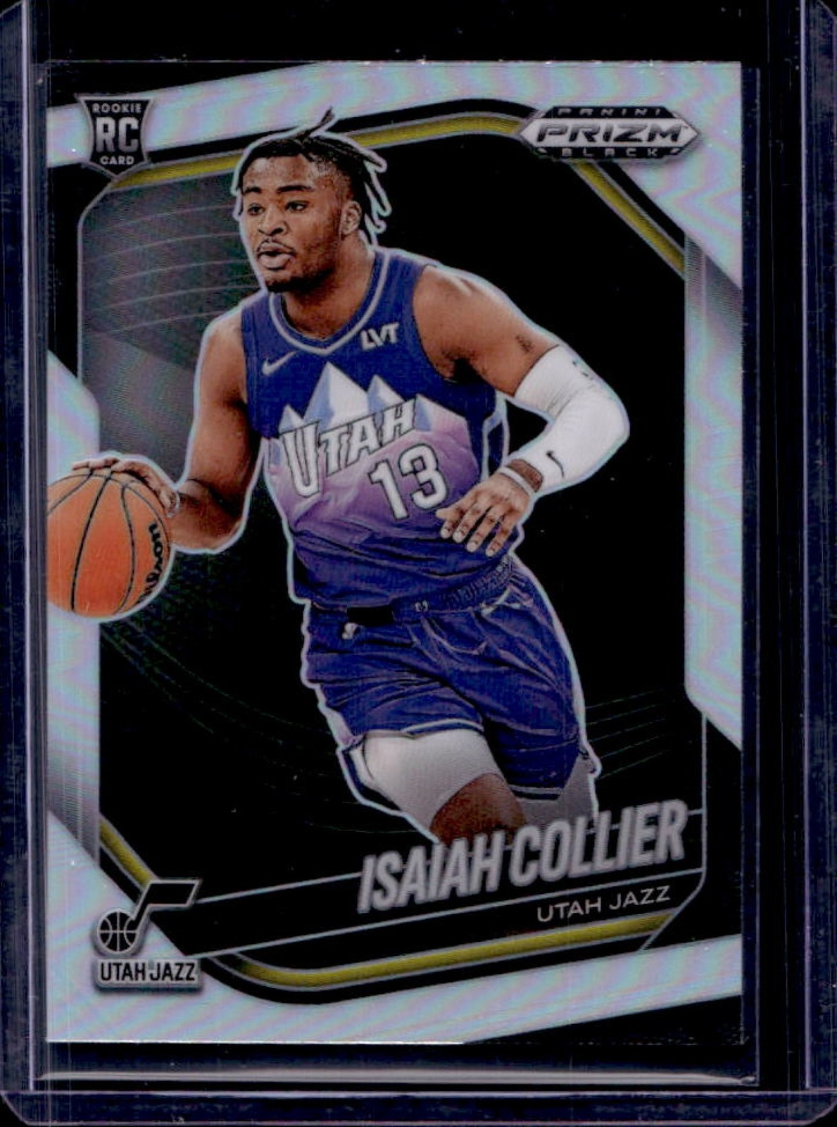 2024-25 Panini Prizm Black Isaiah Collier RC Silver Prizm Rookie #32 Jazz