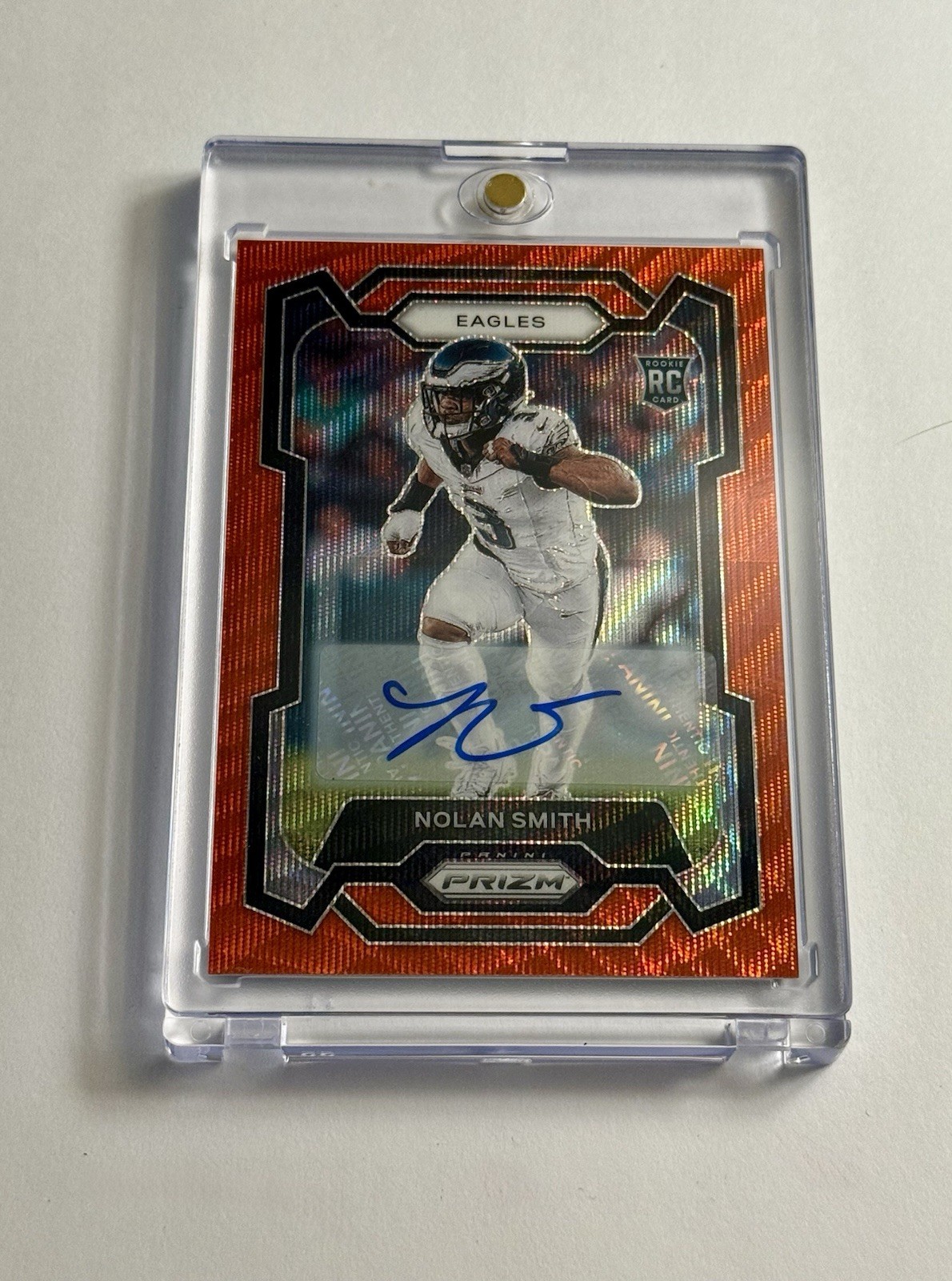 2023 Panini Prizm NOLAN SMITH RC Red Wave Prizm AUTO /149 #382 Ealges SP Rookie