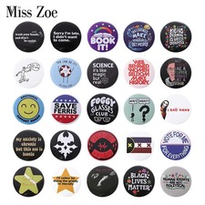 Text Quotations Tinplate Soft Button Pin Do No Harm HarmBrooch for Hat Bag Carto