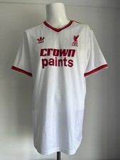 Liverpool FC Adidas White Red Away Football Shirt 1986-1987 Size 42" 44" Large L
