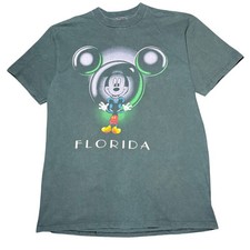 Vintage Mickey Mouse T-Shirt Florida Disneyland Men's Large Big Print 90's