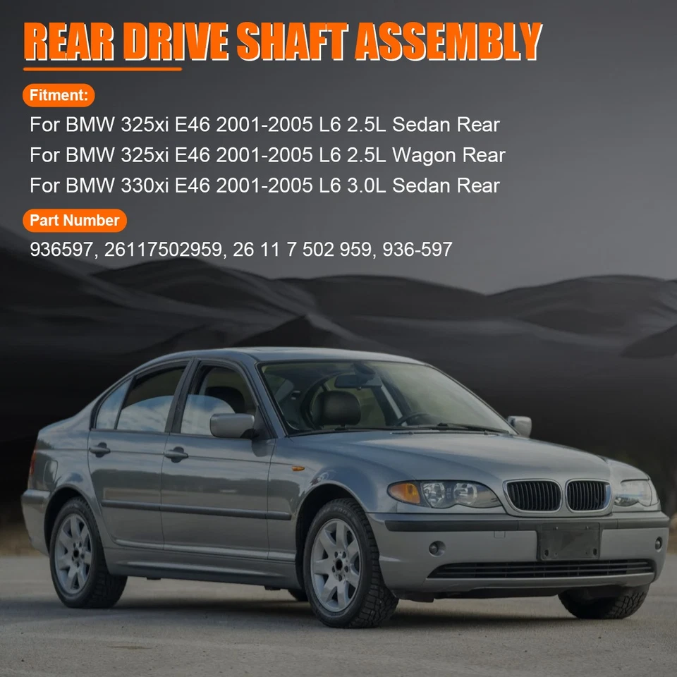 Rear Drive Shaft Assembly For 2001-2005 BMW 325xi 330xi E46 L6 2.5L/3.0L 936597 Foto 3 de 4