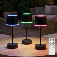Tischlampe Tischleuchte AußEn Innen Touchdimmer Akku Fernbedienung Rgb Led 3X