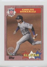 2017 Topps Mini 1987 Design All-Star Red 22/25 Carlos Gonzalez #87-162 0h1