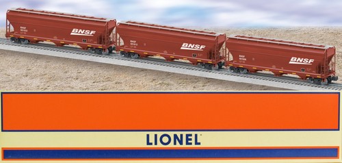 Lionel 6-27189 BNSF ACF 3 bahías tolva (escala) paquete de 3 calibre O nuevo en caja * | Condition: New