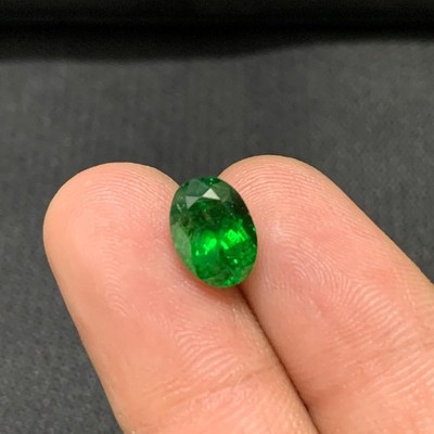 Certified 5 Ct Brazilian Natural Tsavorite Green Oval Cut Loose Gemstone