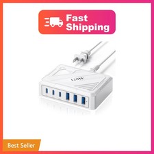 120W USB C Charging Station Charging Station for Multiple Devices USB Outlet ...