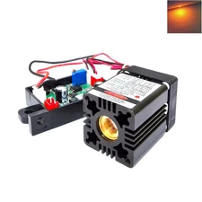 1pc 585nm 5mW Yellow Dot Laser Diode Module Driver 12V w/ TTL Fan Cooling