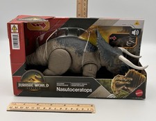 Mattel Jurassic World Wild Roar Nasutoceratops Dinosaur Action Figure NEW in BOX