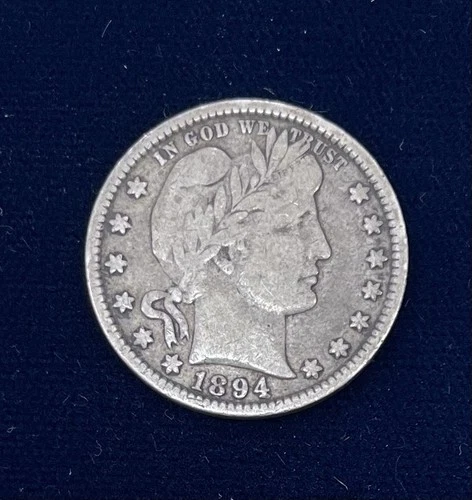 1894 BARBER SILVER QUARTER NICE COIN