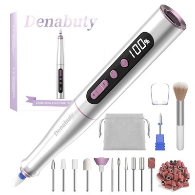 Nagelfräser kabellos 13-in-1 Electric Nail Drill Profi Set 35000Umin LED Display