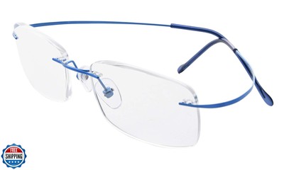 Eyekepper Titanium Rimless Reading Glasses Readers Women Blue +0.5