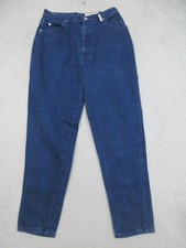 Vintage 80s Sasson Mom Jeans Juniors 13/14 Blue High Rise Dark Wash Denim Casual