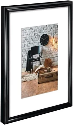 Cadre photo plastique Sevilla 40x50 cm noir – cadre polystyrène élégant - Photo 1/2