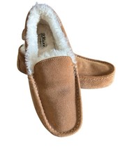 Deluxe By DEARFOAMS Cognac Shearling SLIPPERS Size 7 NWOT 1C0810