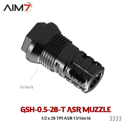 AIM7 Gsh-0.5-28T Muzzle Brake 1/2x28 ,223 (13/16x16 ONLY)