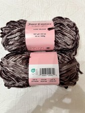 Juicy Couture Luxe Velour Yarn Pewter Lot of 2