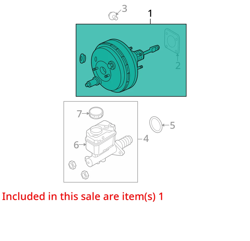 2015 Lincoln Navigator 动力制动增强器 原始设备制造商 115K 英里 - LKQ414476615 — 第 4/4 张图片