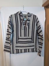 Original Senor Lopez Woven Poncho Mexican Hoodie Pullover Unisex Size Medium