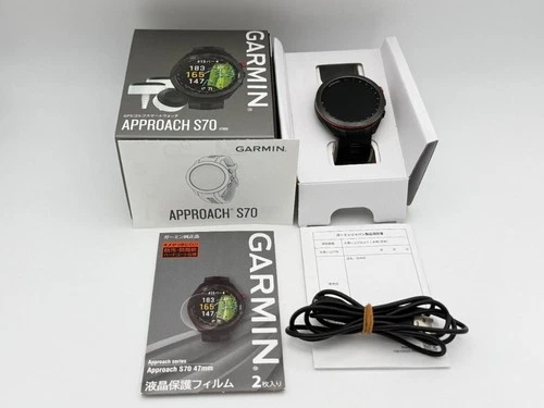 Garmin Approach S70 Premium Golf GPS Watch Black 47mm Amoled Distance Tracker