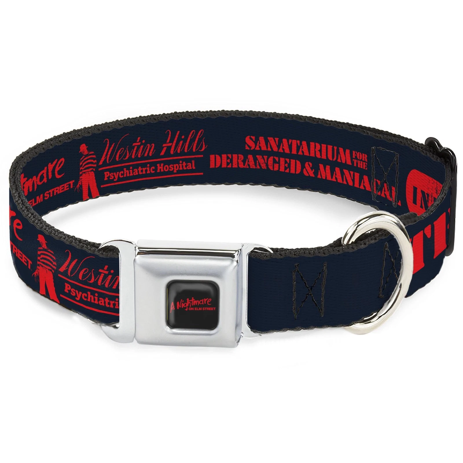 Warner Bros. Horror Movies Pet Collar, Dog Collar Metal Seatbelt Buckle, A Night