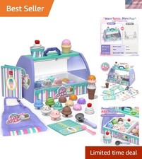 Montessori Ice Cream Counter Playset for 3-5 Olds Imaginative Learning