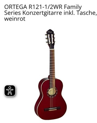 Ortega Kindergitarre 1/2 Konzertgitarre Mahagoni mit Tasche