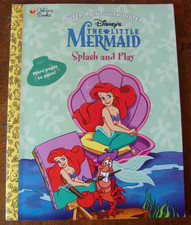 1997 Golden Books Disney's The Little Mermaid Splash Play Super Paint w Water