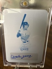 Leaf 2025 Metal Baseball Diamond in the Rough Cyan Plate Quentin Young 1/1 Auto…