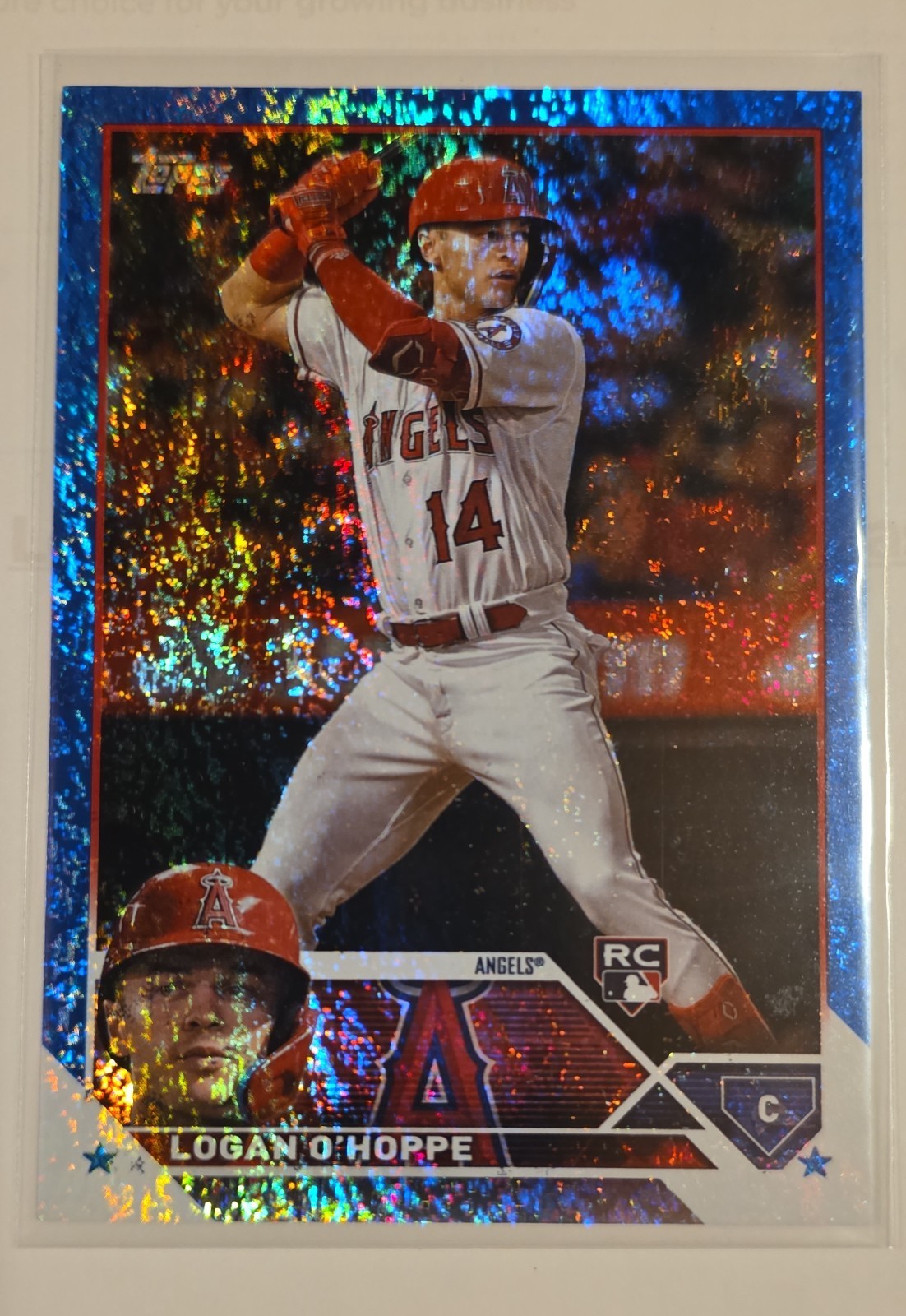2023 Topps Series 2 - Logan O'Hoppe #363 Blue Foil /999 (RC)