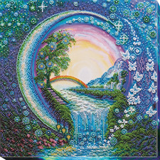 Bead Embroidery Kit DIY "Crystal spray fly" Beaded Needlepoint Craft Set