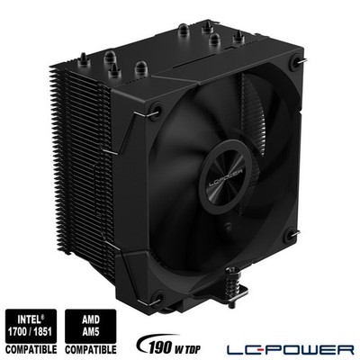 LC-Power - CPU-Kühler - LC-CC-120-B4 AERA - für Intel & AMD, 190 W TDP