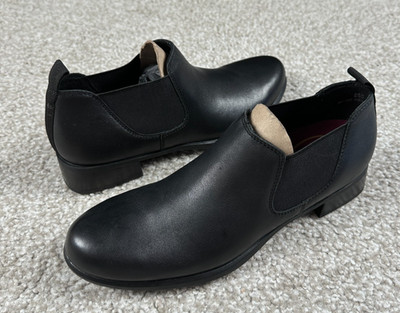 Munro Bedford Low Profile Chelsea Boots Womens 8 SS Black Leather Round Toe